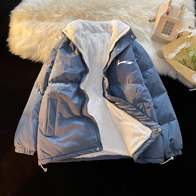 Férfi kabát fűzővel és puha béléssel széles modell