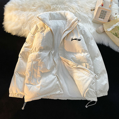 Férfi kabát fűzővel és puha béléssel széles modell