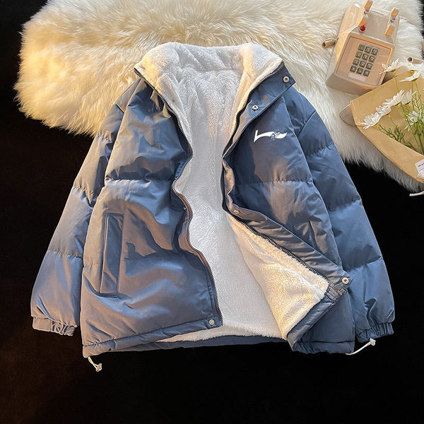 Férfi kabát fűzővel és puha béléssel széles modell