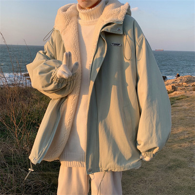 Χειμερινό ανδρικό μπουφάν με ζεστή φόδρα και κουμπιά