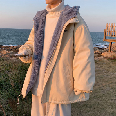 Χειμερινό ανδρικό μπουφάν με ζεστή φόδρα και κουμπιά