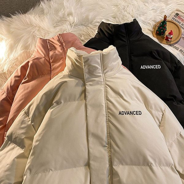 Ανδρικό χειμωνιάτικο μπουφάν με ψηλό γιακά επιγραφή και τσέπη