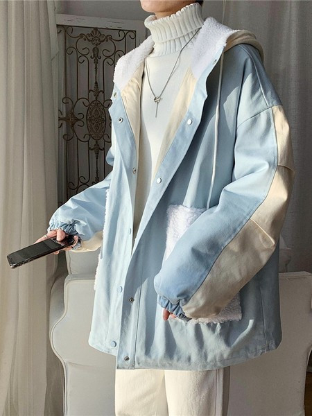 Férfi kabát gombokkal - széles modell