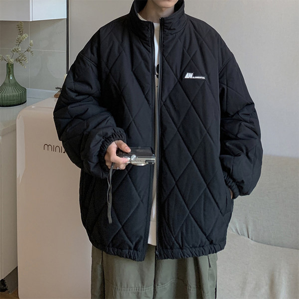 Férfi téli kabát magas gallérral - három színben