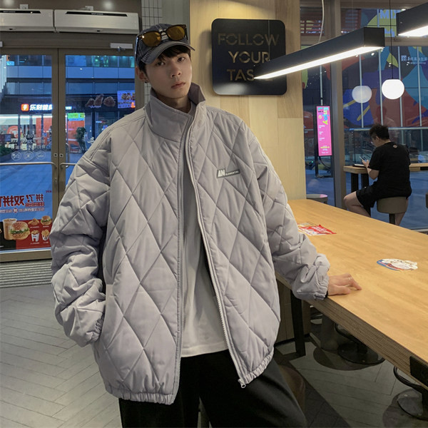 Férfi téli kabát magas gallérral - három színben