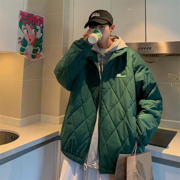 Férfi téli kabát magas gallérral - három színben