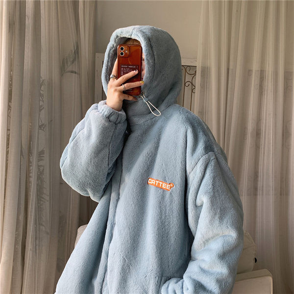 Novi model muške perjanice sa kapuljačom u bijeloj i plavoj boji