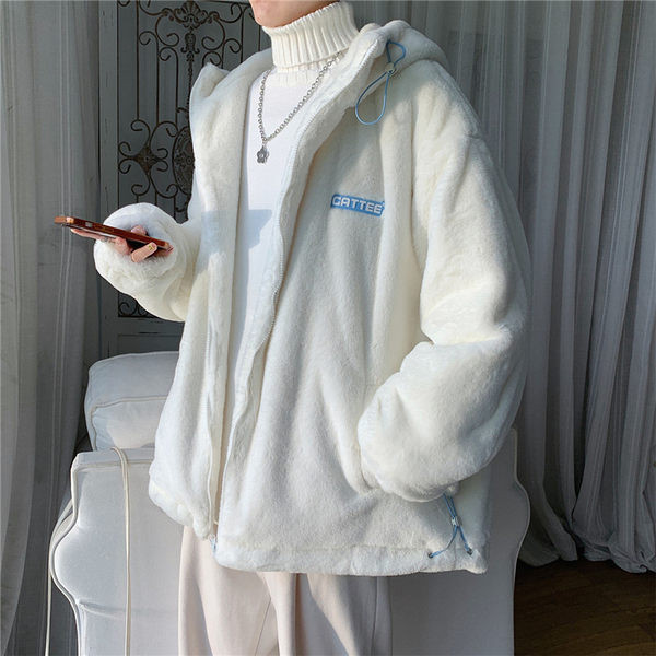 Novi model muške perjanice sa kapuljačom u bijeloj i plavoj boji