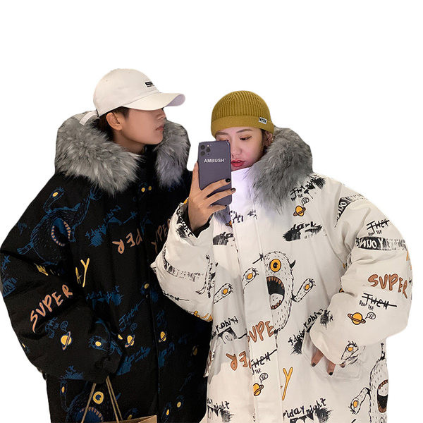 Unisex zimska jakna s natpisom i besplatnim uzorkom