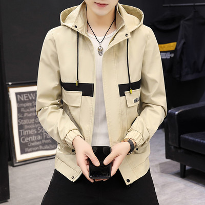 Kapuutsi ja taskutega kevad-sügis meeste jope