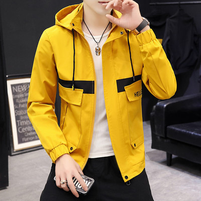 Kapuutsi ja taskutega kevad-sügis meeste jope