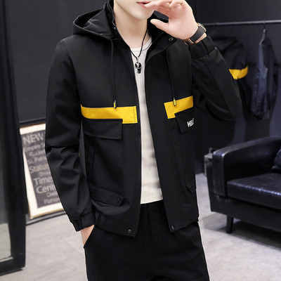 Kapuutsi ja taskutega kevad-sügis meeste jope