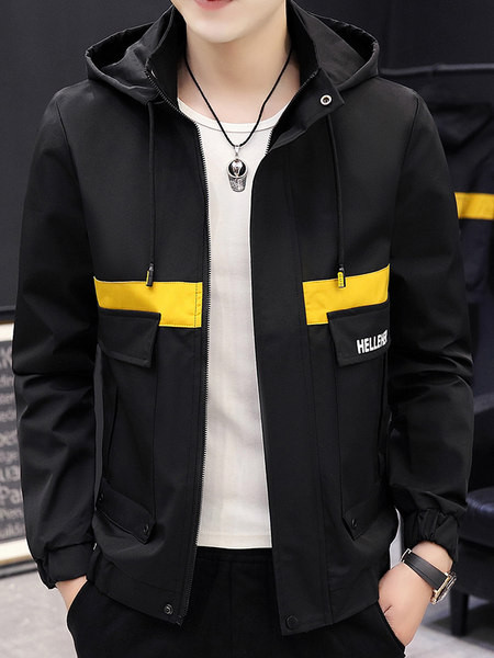 Kapuutsi ja taskutega kevad-sügis meeste jope