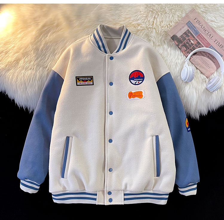 Muška ležerna jakna slim modela s vezom i gumbima