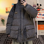 Férfi dzseki széles sima modell zsebekkel