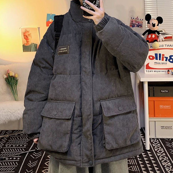 Férfi dzseki széles sima modell zsebekkel