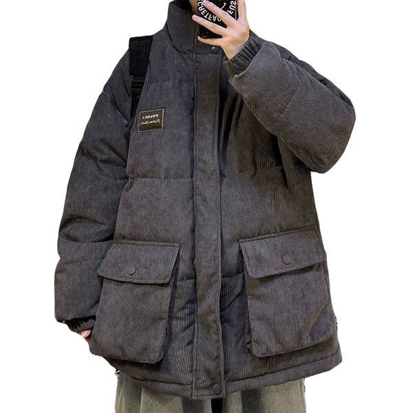 Férfi dzseki széles sima modell zsebekkel