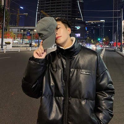 Muška zimska jakna od eko kože