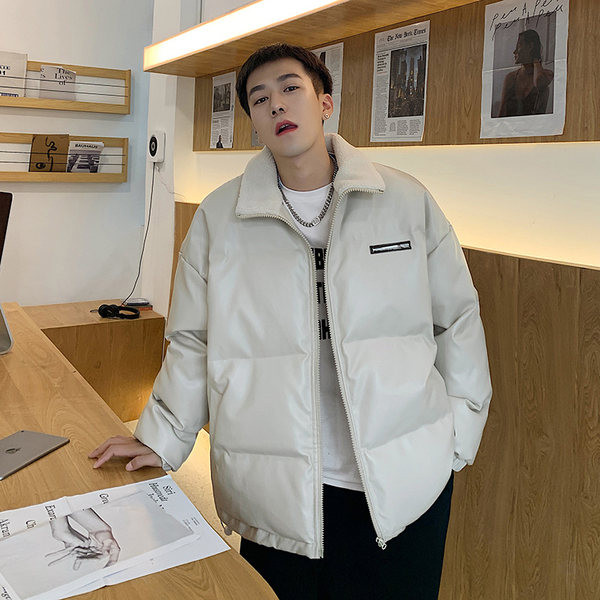 Muška zimska jakna od eko kože