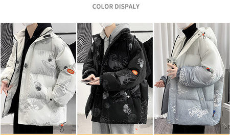 Vastag téli kabát férfiaknak - különböző színekkel