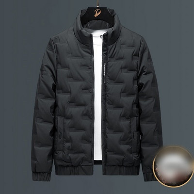 Modern férfi kabát sima modell kapucnival