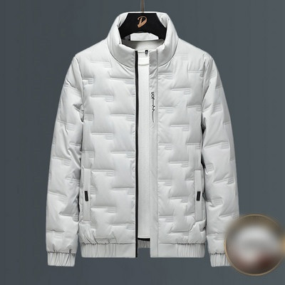 Modern férfi kabát sima modell kapucnival