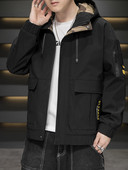 Kapuutsiga ja lipsudega meeste jope - kahte värvi