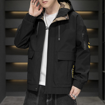 Kapuutsiga ja lipsudega meeste jope - kahte värvi