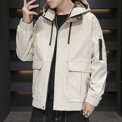 Kapuutsiga ja lipsudega meeste jope - kahte värvi