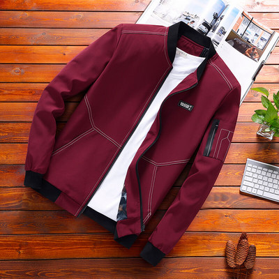 Ανδρικό ανοιξιάτικο μπουφάν με στρογγυλή λαιμόκοψη σε πολλά χρώματα