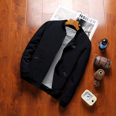 Ανδρικό ανοιξιάτικο μπουφάν με στρογγυλή λαιμόκοψη σε πολλά χρώματα