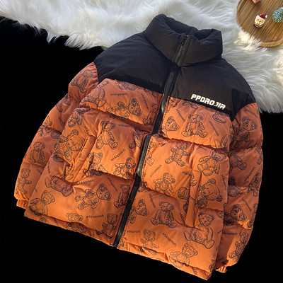 Új modell férfi téli kabát nyomtatással - két színben