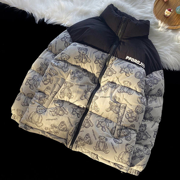 Új modell férfi téli kabát nyomtatással - két színben