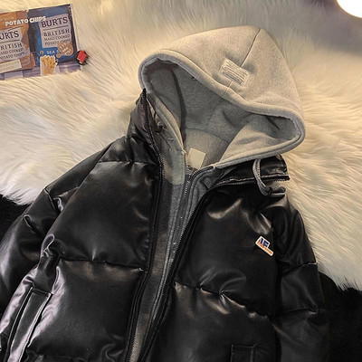 Napi férfi téli kabát kapucnival és cipzárral