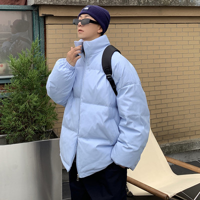 Χειμερινό ανδρικό μπουφάν με φερμουάρ - φαρδύ μοντέλο