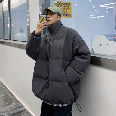 Χειμερινό ανδρικό μπουφάν με φερμουάρ - φαρδύ μοντέλο