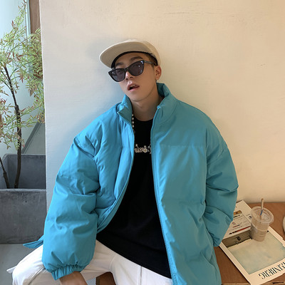 Χειμερινό ανδρικό μπουφάν με φερμουάρ - φαρδύ μοντέλο