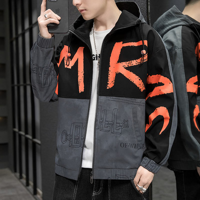 Férfi kabát cipzárral és kapucnival - két színben