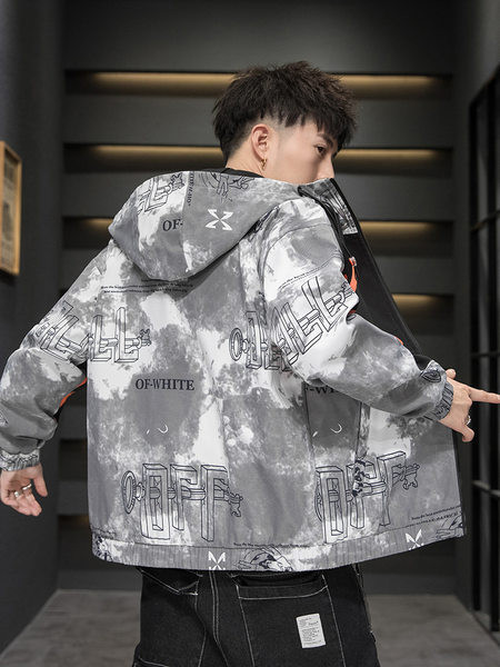 Férfi kabát cipzárral és kapucnival - két színben