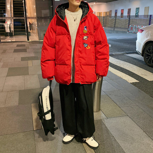 Férfi kabát mentes modell rátéttel