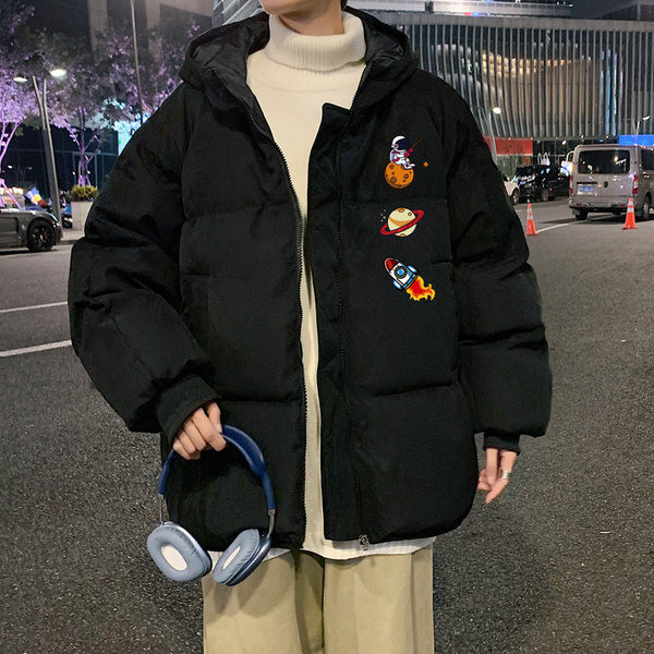 Férfi kabát mentes modell rátéttel