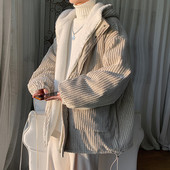 Modern férfi kordbársony kabát meleg béléssel