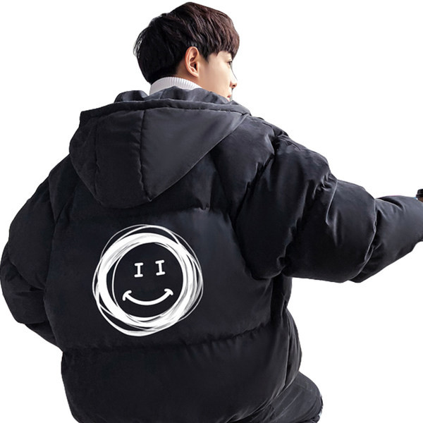 Meeste lai kapuutsiga ja trükiga jope