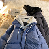 Meleg téli férfi kabát kapucnival