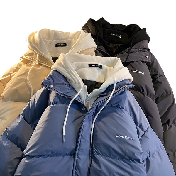 Meleg téli férfi kabát kapucnival