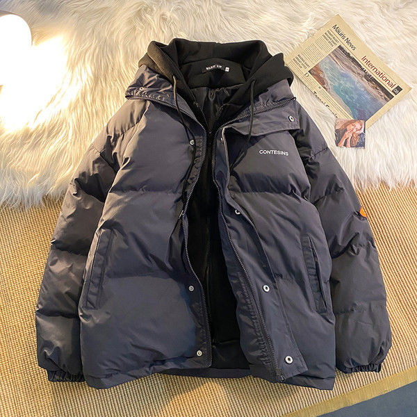 Meleg téli férfi kabát kapucnival