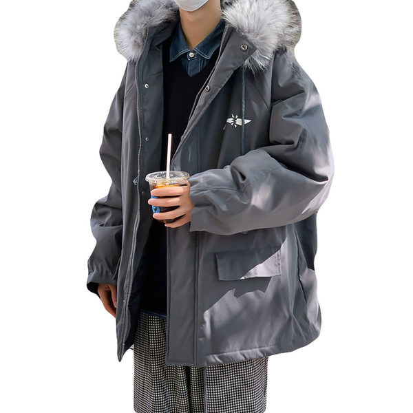 Téli férfi kabát kapucnival