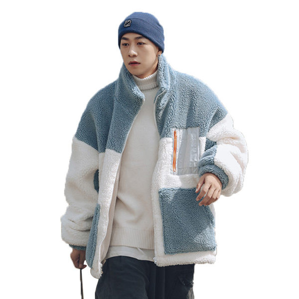 Alkalmi férfi dzseki cipzárral és megkötővel kapucni nélkül