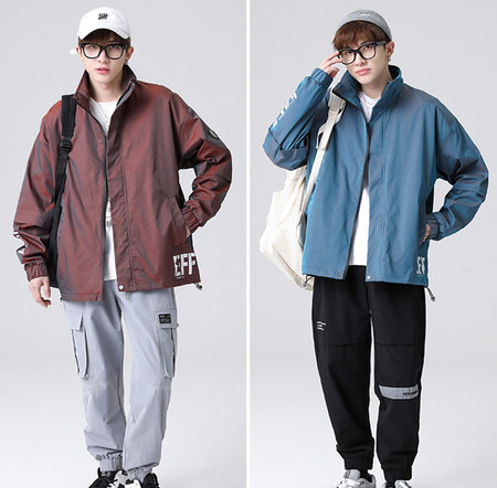 Férfi kabát két színben felirattal