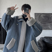 Μοντέρνο ανδρικό φαρδύ μοντέλο με τσέπες